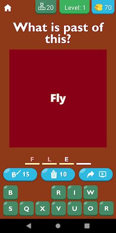 Guess The Past Tense Game - Screenshot 1