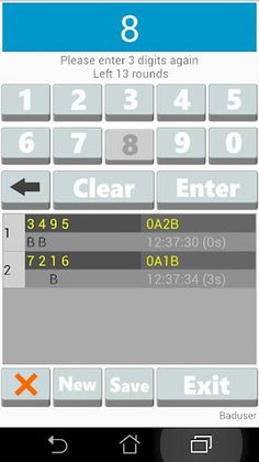 Guess Number (Bulls and Cows) - Screenshot 3