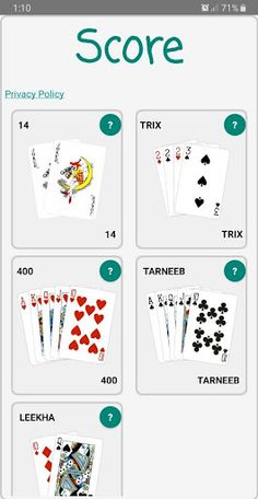 Card Scores - Screenshot 1