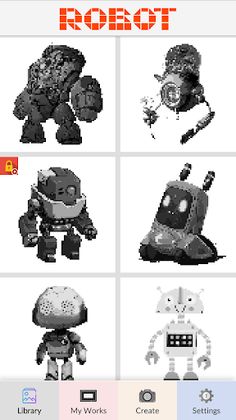 Robot Pixel Art - Screenshot 1