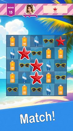 Bikini Beach Journey - Match 3 - Screenshot 1