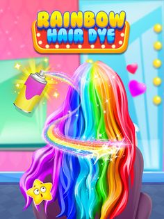 Hair Dye - Rainbow Fashion Art - Screenshot 1