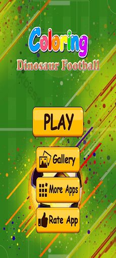 Dinosaur Football Coloring - Screenshot 2