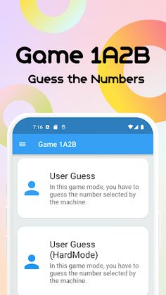 1A2B (a game like Mastermind) - Screenshot 1