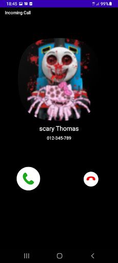 fake call scary thomas prank - Screenshot 1