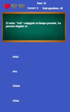 Conjugaciones de Verbos Juego - Screenshot 1