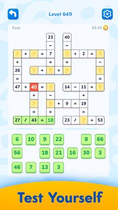 Math Crossword — Number puzzle - Screenshot 2