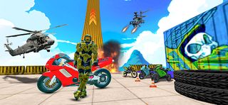 Robot Motor Bike Stunt 3D Game - Screenshot 2