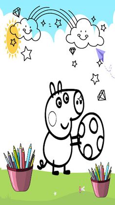 Pig coloring pepp game - Screenshot 4