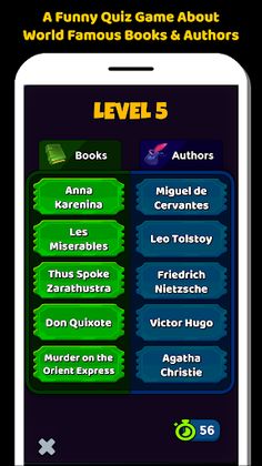 Books And Authors Quiz Game - Screenshot 1