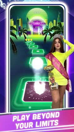 Lady Diana Game Tiles Hop - Screenshot 2