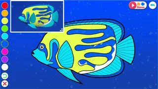 Dancing fishes 3D Coloring App - Screenshot 2