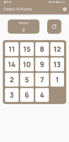 Classic 15 Puzzle:Number Game - Screenshot 1