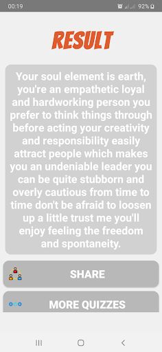 Which Element Are You? - Screenshot 4