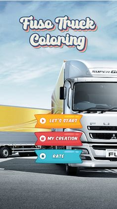 Fuso Truck Coloring Book - Screenshot 3