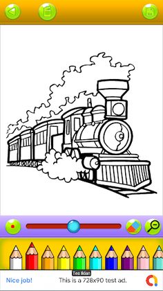 train coloring page game - Screenshot 3
