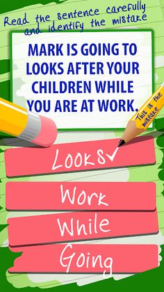 Find The Mistakes Grammar Quiz - Screenshot 1