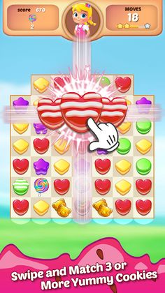 Yummy Cookies - Match 3 Puzzle - Screenshot 2