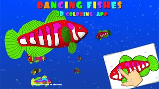 Dancing fishes 3D Coloring App - Screenshot 3