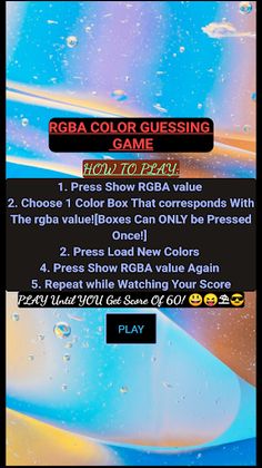 RGB Color Guessing Game - Screenshot 2