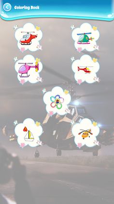 coloring flying helicopter - Screenshot 3