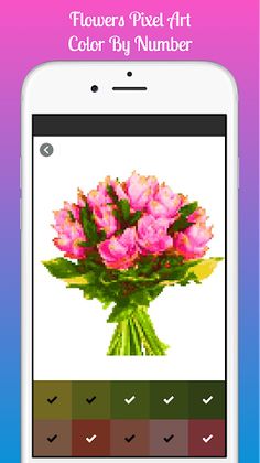 Flowers Pixel: Color By Number - Screenshot 4