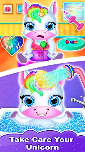 Unicorn Care Salon Game - Screenshot 1