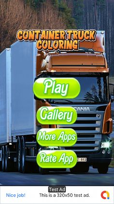 Container Trucks : Coloring - Screenshot 1