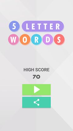5 Letter Words (anagram game) - Screenshot 1
