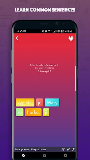 Czech Sentence Practice - Screenshot 3