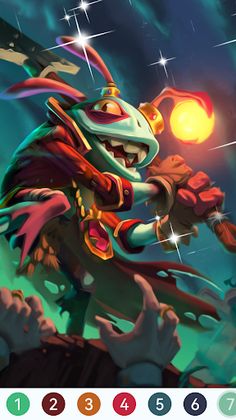 Monster Paint by Number - Screenshot 1