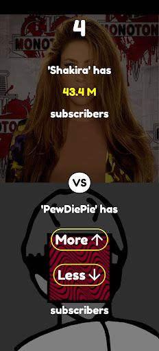 Higher Lower Game: Youtubers - Screenshot 1