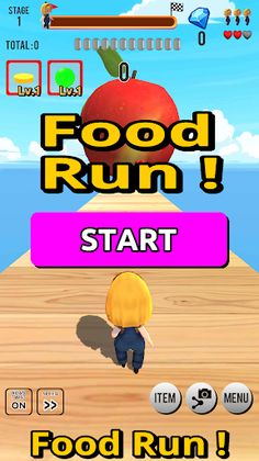 Food Run Game: simple run game - Screenshot 1