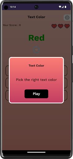 Text Color - Brain Training - Screenshot 1