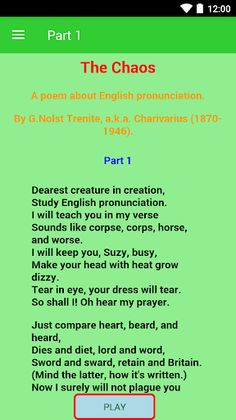 Pronunciation Poem - Screenshot 3