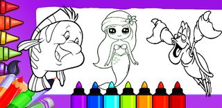 Mermaid Coloring Page - Screenshot 1