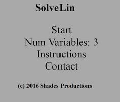 SolveLin - Screenshot 2