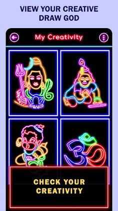 Learn To Draw Glow Gods - Screenshot 2
