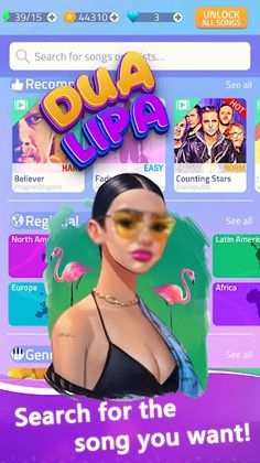 Dua Lipa Piano Tiles - Screenshot 1