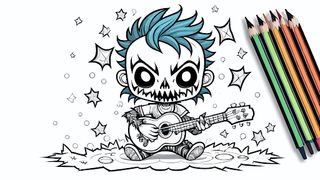 Coloring Kawaii Horror Chibi - Screenshot 2