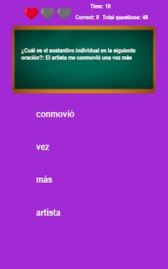 Los Sustantivos Juego App - Screenshot 1