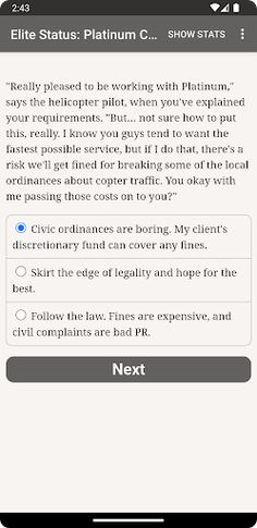 Elite Status - Screenshot 2