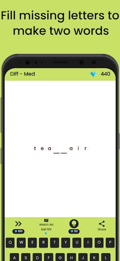 Missing Letters Make Two Words - Screenshot 2