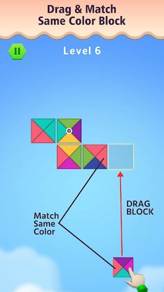 Color Block Tie - Match Puzzle - Screenshot 1
