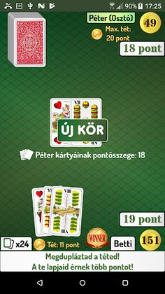 Huszonegy (magyar kártyával) - Screenshot 2
