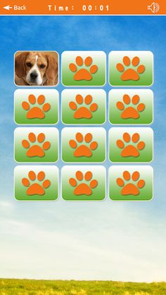 Cute Dogs Cards Matching Game - Screenshot 1
