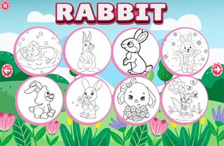 Bunny Coloring Drawing Rabbit - Screenshot 2