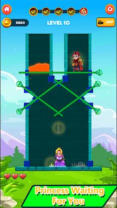 Rescue Warrior Pin Puzzle Game - Screenshot 1