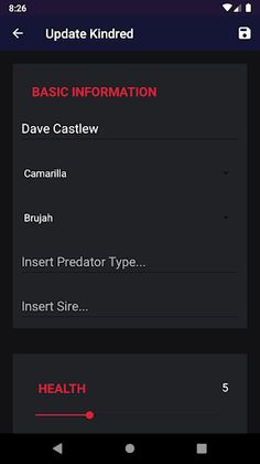 V5 Character Sheet - Screenshot 2