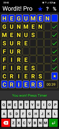 Wordit! Pro - unique word game - Screenshot 1